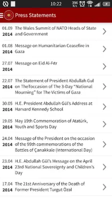 Pres of the Republic of Turkey android App screenshot 11