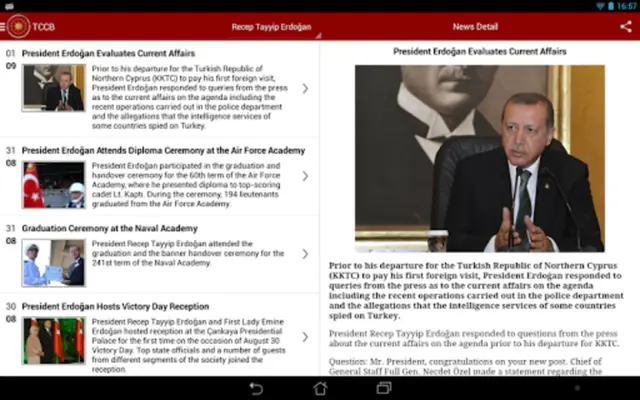 Pres of the Republic of Turkey android App screenshot 2